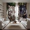 2 шт. HD белая сибирская тигровая декоративная занавеска White tie цифровая печатная занавеска для украшения дома в стиле украшения гостиной