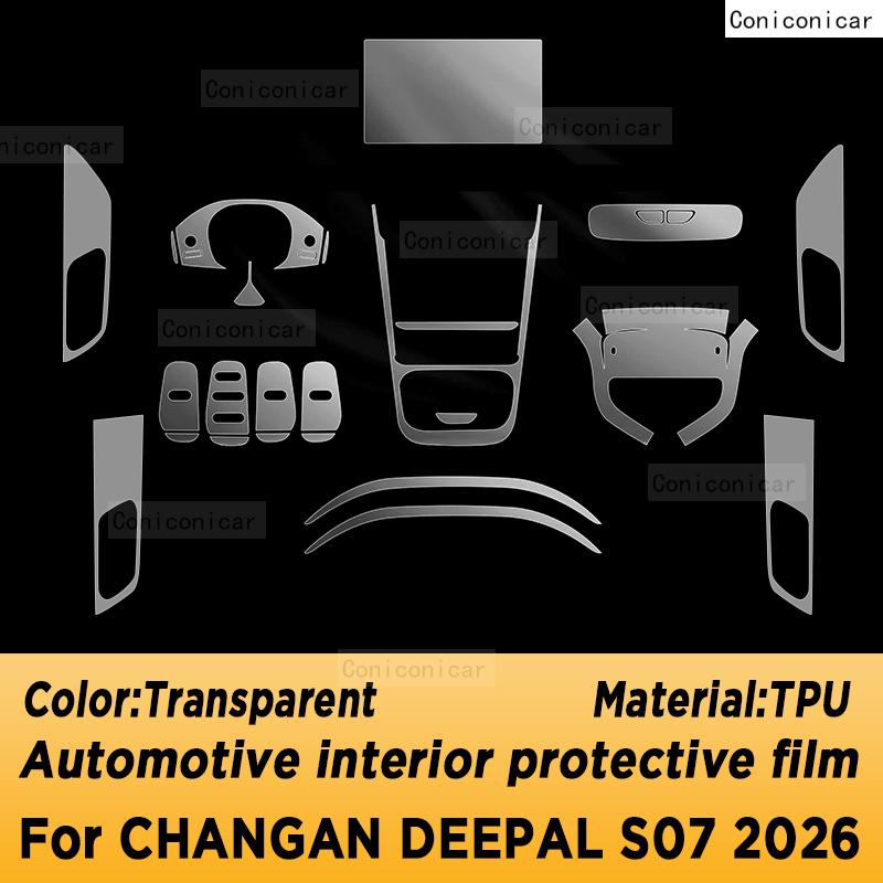 For CHANGAN DEEPAL S07 2026 Panel Dashboard Navigation Automotive Interior Protective Film TPU Anti-Scratch Sticker