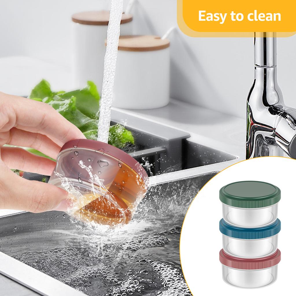 9 шт. контейнеров для заправки салата с герметичными крышками 50/75 мл многоразовые контейнеры для соуса для ланч-бокса и пикника, соусы, специи для салата