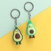 Couple Key Rings Bag Pendant Jewelry Smiling Avocado 3D Keychain Simulated Fruit Avocado Keychain