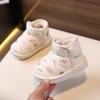 Winter warm toddler shoes for one-year-old girls, soft-soled toddler shoes for boys, baby shoes with plush lining and thickened design6-12Months
