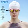 WAVE Professional Swimming Goggles Waterproof Anti-Fog Hd Large Frame Electroplating Speed Number Swimming Goggles