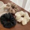 Elegant Organza Hair Rope Black Beige Khaki Hair Loop Fashion Hair Scrunchie Charm and Beauty