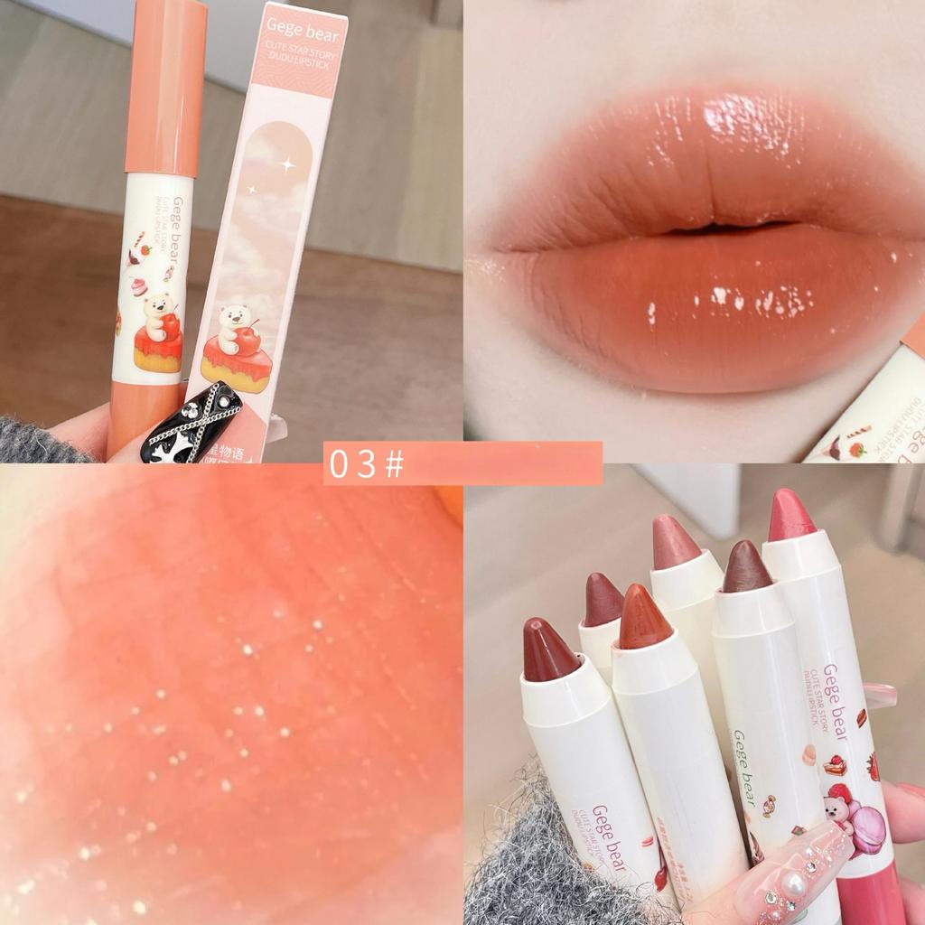 Dudu Lipstick Увлажняющая и легко окрашиваемая водная блестящая зеркальная долговечная отбеливающая помада-карандаш
