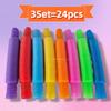 8 16 24 32 Pcs Pop Tubes Sensory Toys UrChoice Fine Motor Skills & Learning for Toddlers Fidget Toys and Party Favors for Kids