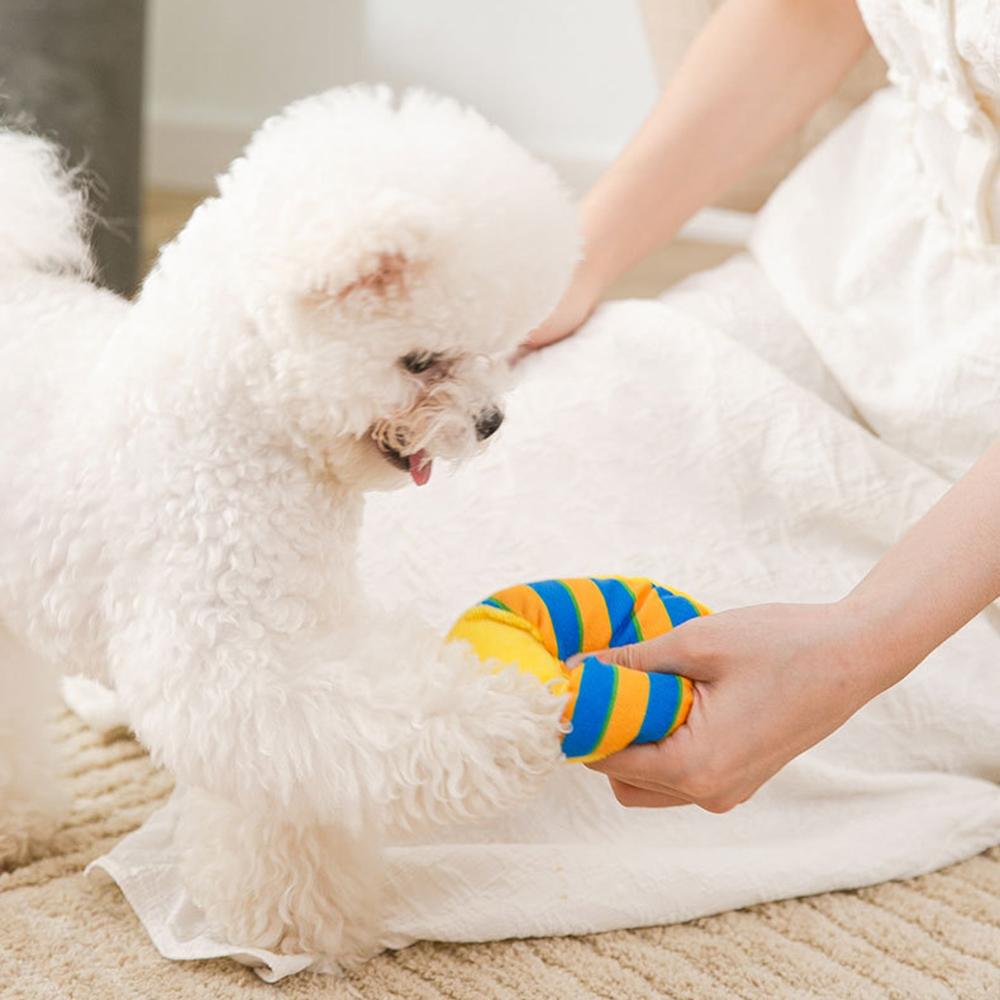 Plush Pipe Slippers Pet Stuffed Toys for Small Dogs Squeaky Puppy Dog Chew Toy Chihuahua Pug Clean Teeth Honden Speelgoed Pipe
