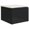 VidaXL Salon de Jardin avec Coussins 4 pcs, Canapés de Terrasse, Ensemble de Meubles de Patio, Mobilier d'Extérieur, Noir 3222465