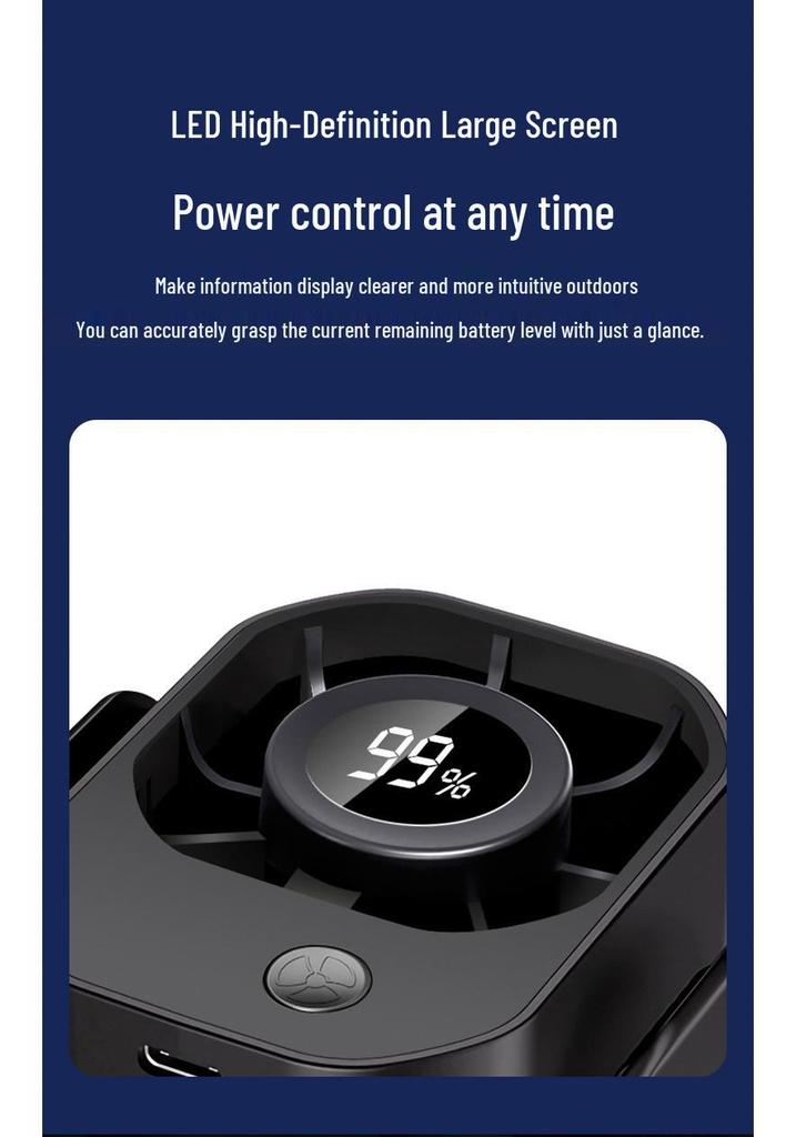 Compact High-Speed Waist & Neck Clip-on Fan for Outdoor and Construction Use