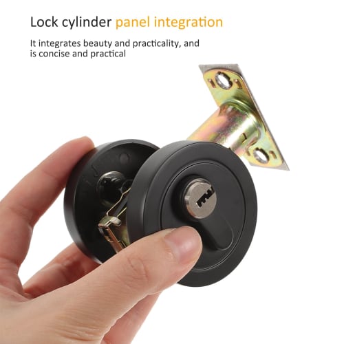 TEHAUX Door Lock, Door Knob with Key, Keyed Deadbolt Lock, Locked Door Handle, Exterior Door Knob, Door Lever Handle, Single-Sided Deadbolt, Door Lock