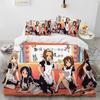 K-ON Kawaii Girls Anime Bedding Set Boys Girls Twin Queen King Size Duvet Cover Pillowcase Bed Boys Adult Home Textileextile