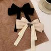 Vintage Bow Big Hair Hook Satin Women Hair Clips Hairpins Ponytail Holder Buckle Korean Barrettes