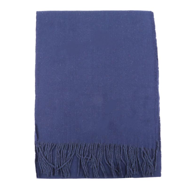 Classic Scarves Men Soft Knitted Striped Scarf Long Tassel Neck Warmer Man's Winter Scarf New Solid Color Fashion Male Scarves
