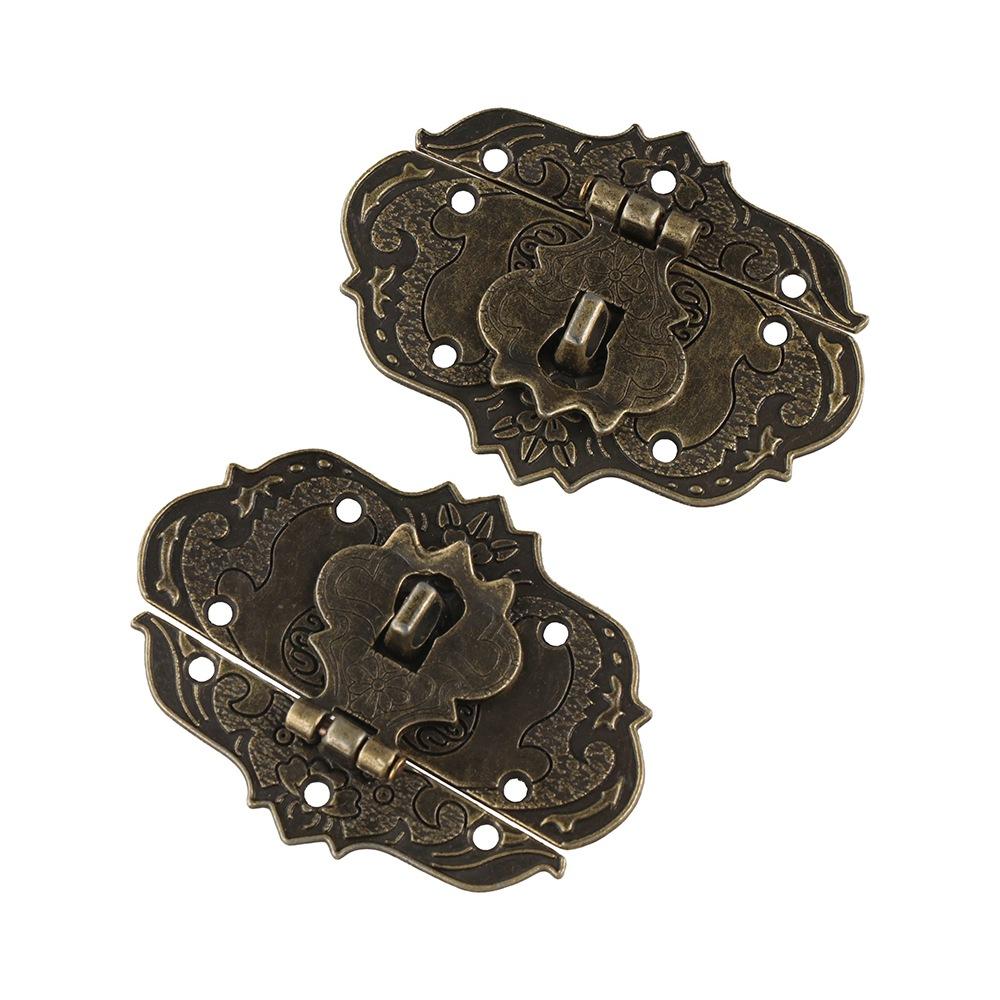Металлическая бронзовая засов винтажный деревянный ящик засов антикварная шкатулка для драгоценностей