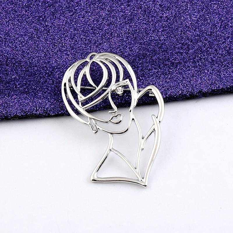 1 шт. Красота леди броши женщины девушка фигурка офис повседневная брошь булавки подарки