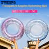 Transparent Glitter Pool Float Swimming Ring Adult Children Inflatable Pool Tube Boy Girl Water Fun Accessory Swim Laps