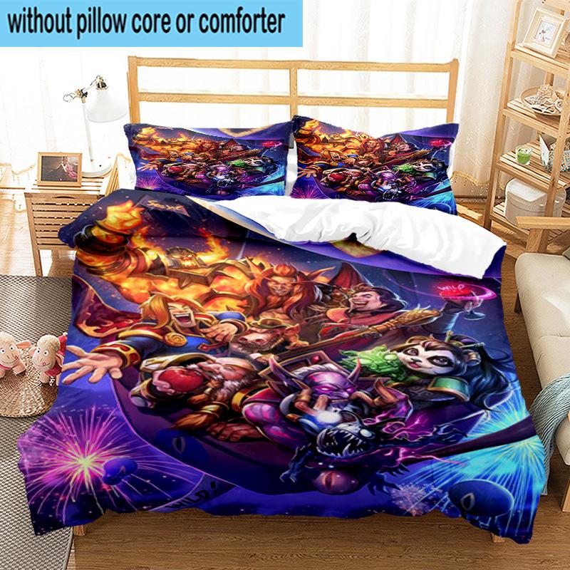 3PCS Warcraft game 3pcs Bedding,Including 3PCS Duvet Cover And 2pcs Pillowcases Perfect for Christmas,Ideal for Bedroom, Dormitory