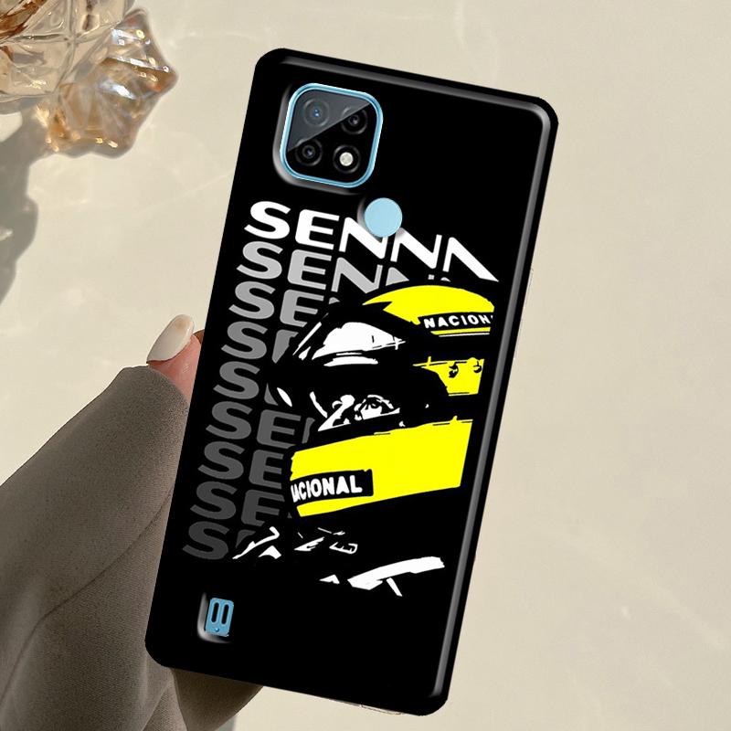 Кейс Ayrton Senna F1 для Realme C55 C51 C21Y C25S C75 C67 C61 C53 13 12 10 11 14 Pro Plus GT 6T 6 5 GT7 Pro