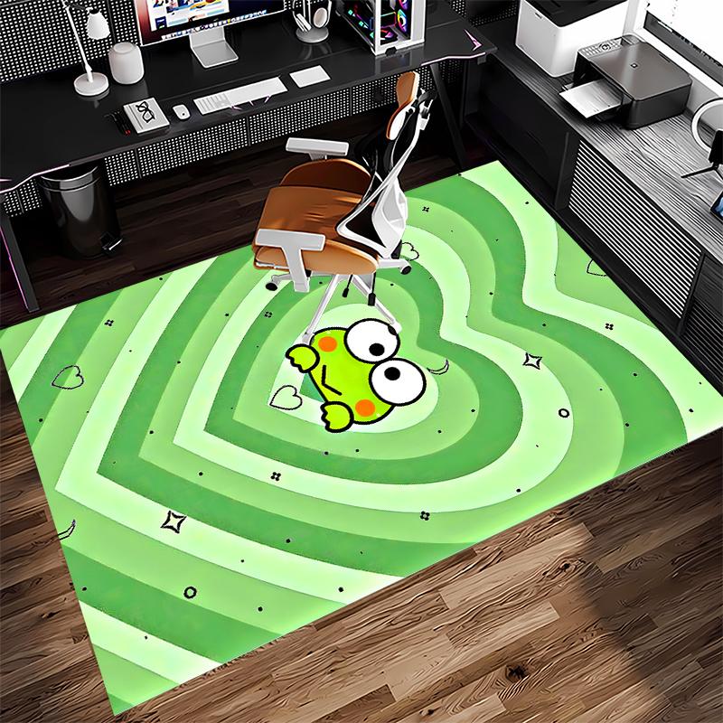 1pc Sanrio3 Print Area Rug - Soft, Washable Non-Slip Indoor Mat for Office Chairs, Living Room, Home Office Decorative Rug