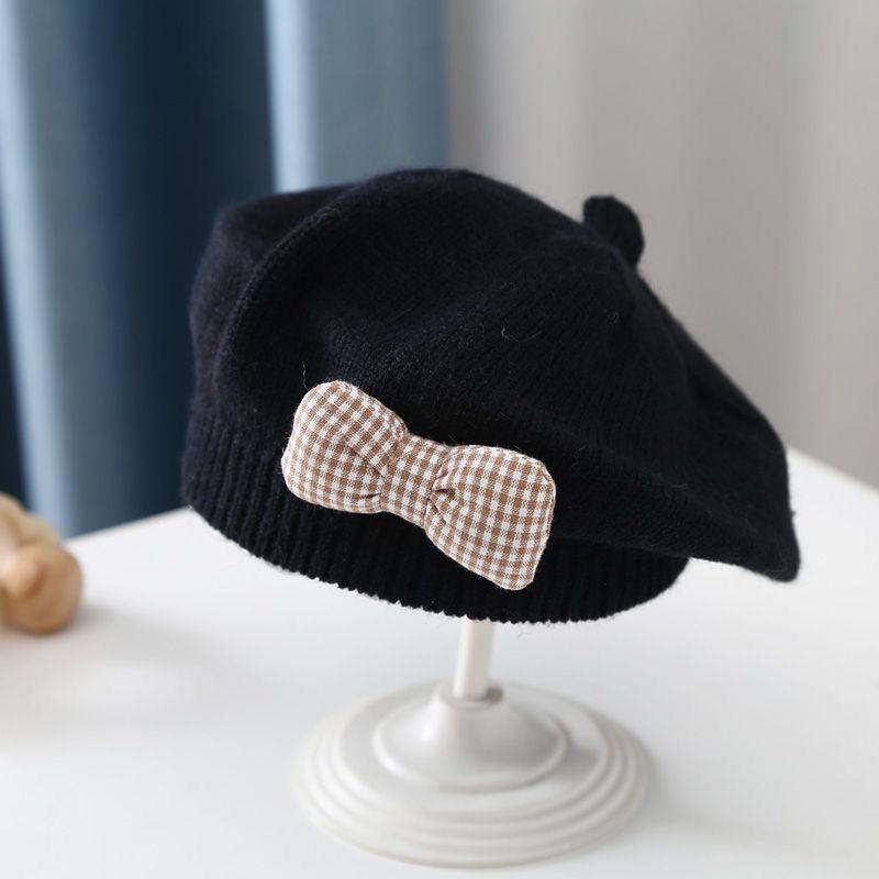 Детский берет, детская шапка, милый и супер милый, осенне-зимний, стильный корейский стиль для девочки, вязаная шерстяная шляпа художника