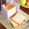 Foldable Bread Slicer DIY Sandwich Bread Cutting Guide Tool Multifunctional Toast Loaf Slicing Machine Kitchen Bread Cutter Rack