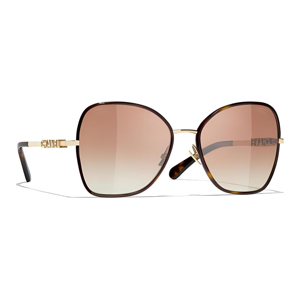 Chanel 3D Letter Logo Irregular Frame Sunglasses Unisex sunglasses Tortoise CH4283-C429S9