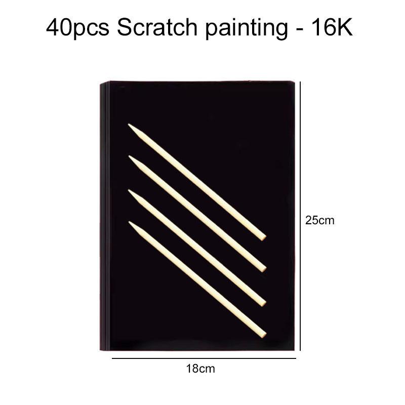 10/20/40 шт. Скретч-бумага 16K/32K Радужная Многофункциональная Скретч-картина Сделай сам Скретч-офф бумага Офисные Культурные принадлежности TMZ