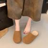 Retro Baotou Boken Shoes and Slippers for Women, New Soft-soled Casual Lazy Shoes, Wearing Half Slippers On The Outside