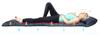 Inflatable tourist trekking mattress for a tent with a pump and a headrest