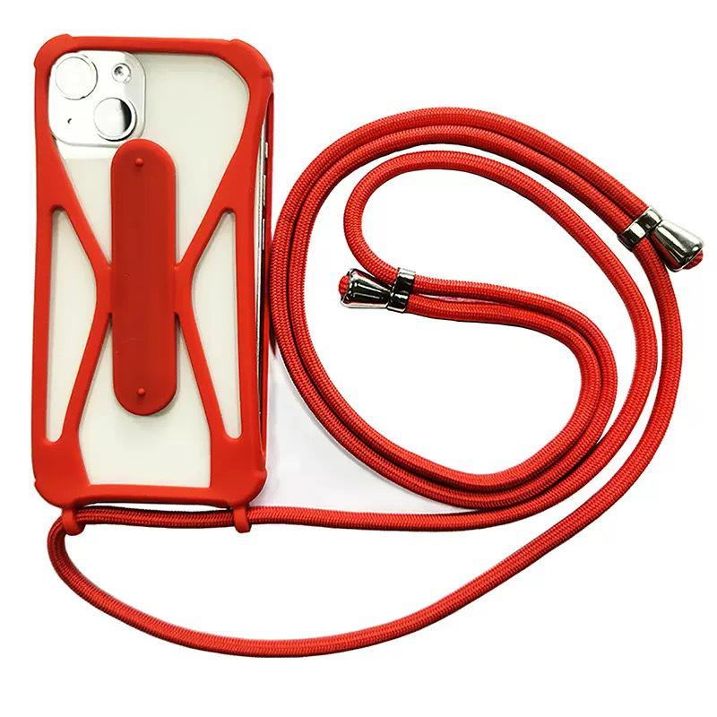 Универсальный силиконовый чехол-ремешок для телефона через плечо с защитой от падений по четырем углам