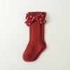 Casual Toddler  Hosiery Bowknot Bow Middle Tube Socks New Red Socks  Autumn Winter