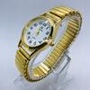 Women's And Men's Watch Comfortable, Extensive, On An Elastic Band, Golden Bracelet, Senior