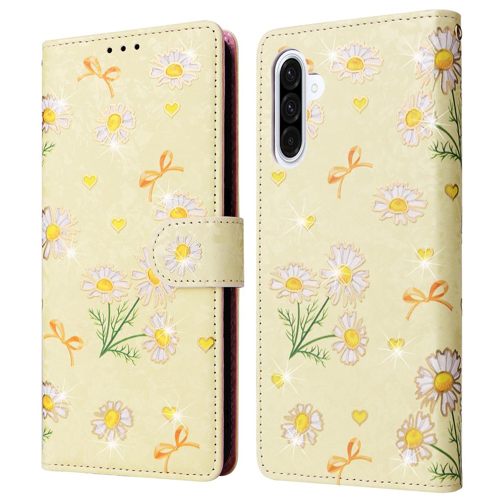 For Samsung Galaxy A56 5G Case RFID Blocking Flower Leather Phone Cover