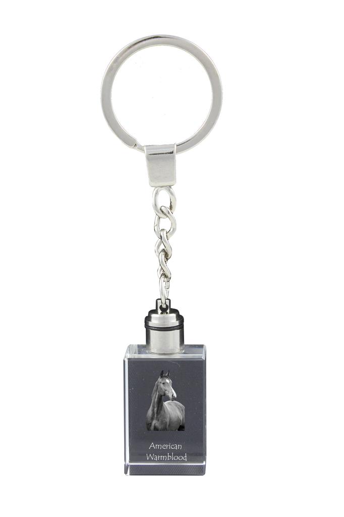American Warmblood - Crystal Pendant with Photo of a Horse, Illuminated Pendant, Unique Gift by Art-Dog Brand