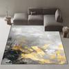 Abstract Nordic Style Decorative Rug for Living Room Luxury Gold Ink Carpets for Bedroom Decor Non-slip Washable Sofa Side Mat