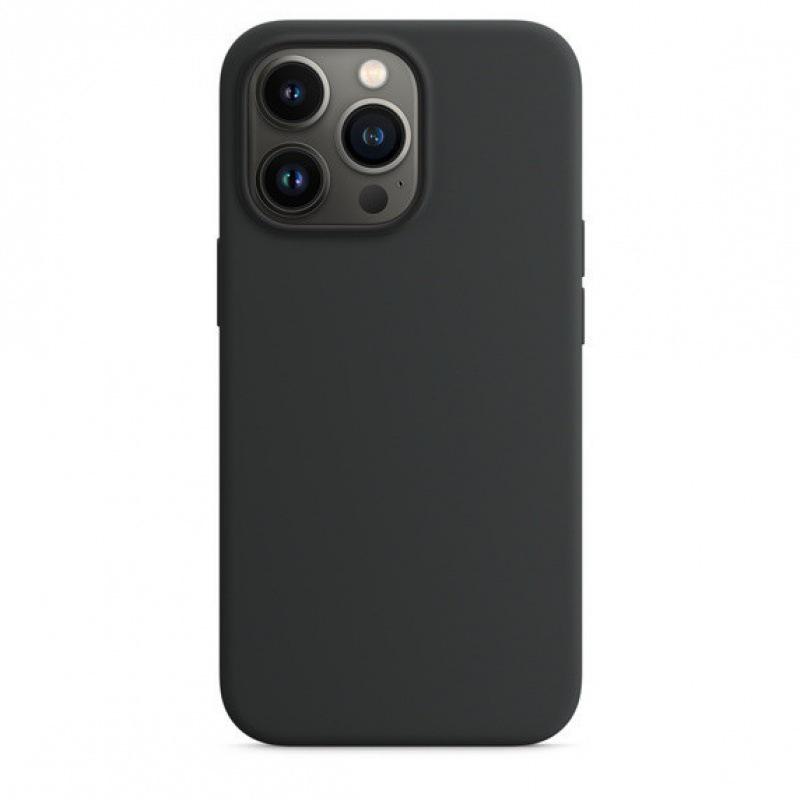 Магнитный чехол из жидкого силикона для iPhone 15 Pro Max и 14 Pro с выдвижным окном.