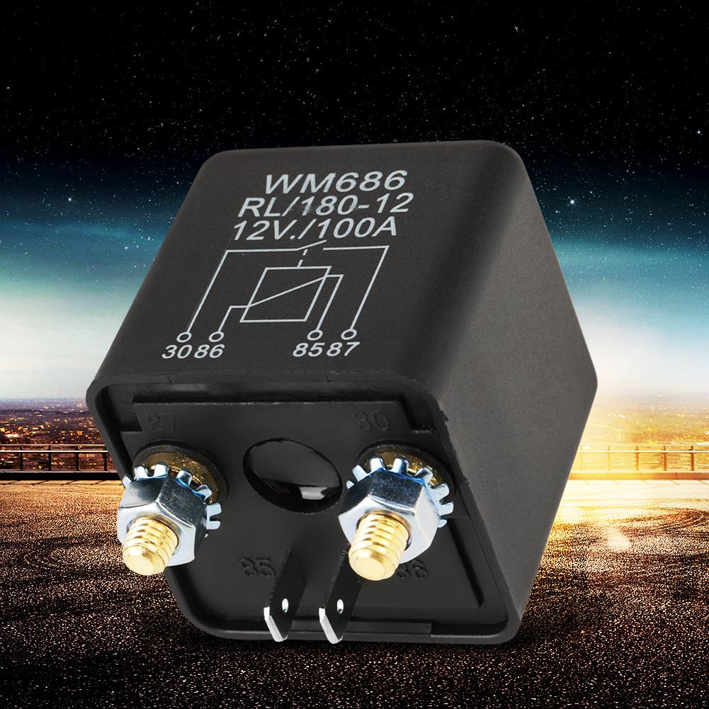 Автомобильное реле, реле стартера автомобиля, реле 12 В 100 А, нормально разомкнутое, сверхмощное реле стартера автомобиля для управления аккумулятором, реле стартера ВКЛ/ВЫКЛ