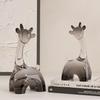 Creative Cute Transparent Giraffe Animal Sculpture Modern Home Living Room Wine Cabinet Table Decoration Accessories Craft Gifts