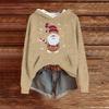 Женские толстовки Вязаный свитер Милая рубашка Осенний пуловер Толстовка с капюшоном