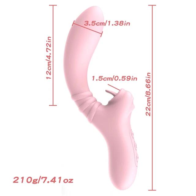 Вибратор для лизания языка для женщин, стимуляция точки G, вагинальный массаж, лизание клитора, оргазм, фаллоимитатор, оральный секс-игрушки для взрослых 18