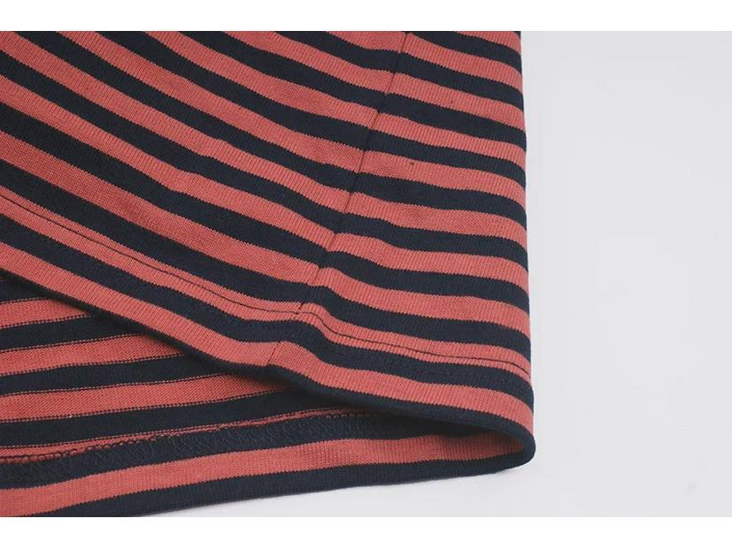 Летняя полосатая мужская футболка цвета хаки и морской волны OKONKWO