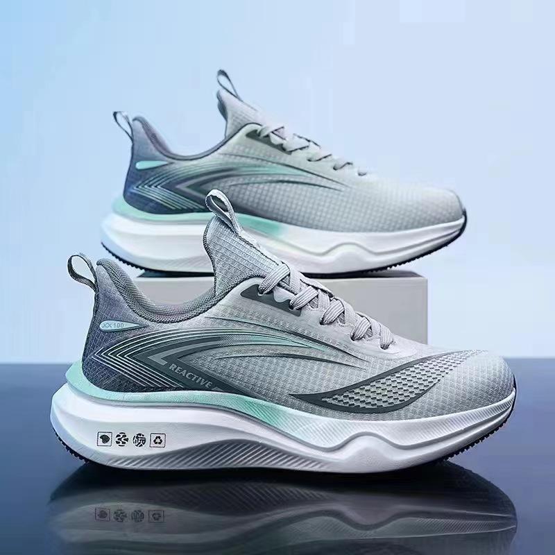 Men's Shoes, Sports Shoes, Men's Spring New Soft-soled Shock-absorbing Breathable Running Shoes, Student Training Shoes