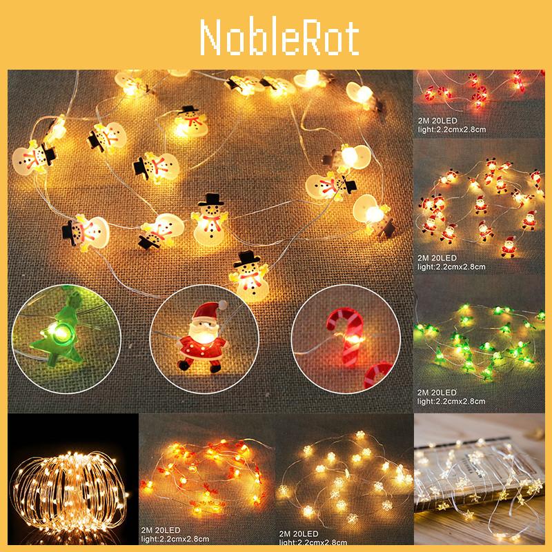 2 м Подвесные 20 светодиодных Рождественских огней Снежинка Леденец Рождественская елка Питание от батареек