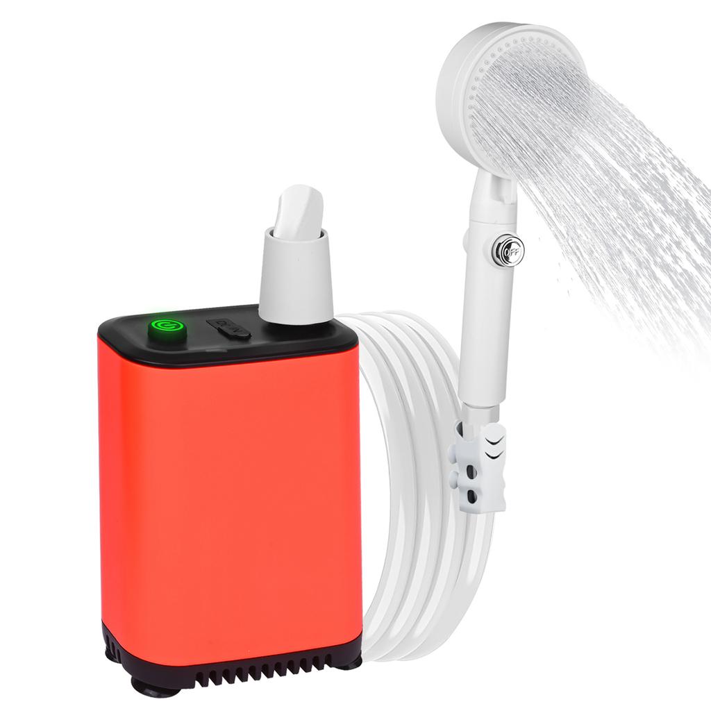 Portable Shower Electric Camping Shower with 3 Levels Waterflow Adjustment Cordless Outdoors Shower