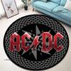 3D Рок-группа AC/DC ретро-принт круглый ковер спальня красивый ковер нескользящий коврик для двери напольные коврики ковер для гостиной подарок на день рождения