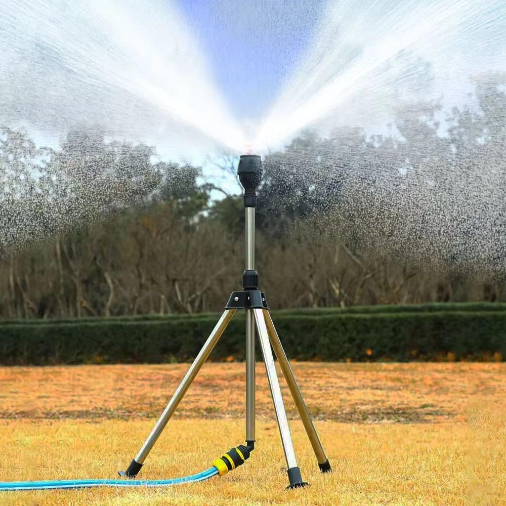 Telescopic Irrigation Sprinkler Head 360°Rotary Rotating Sprayer Tripod Sprinkler  Horticultural