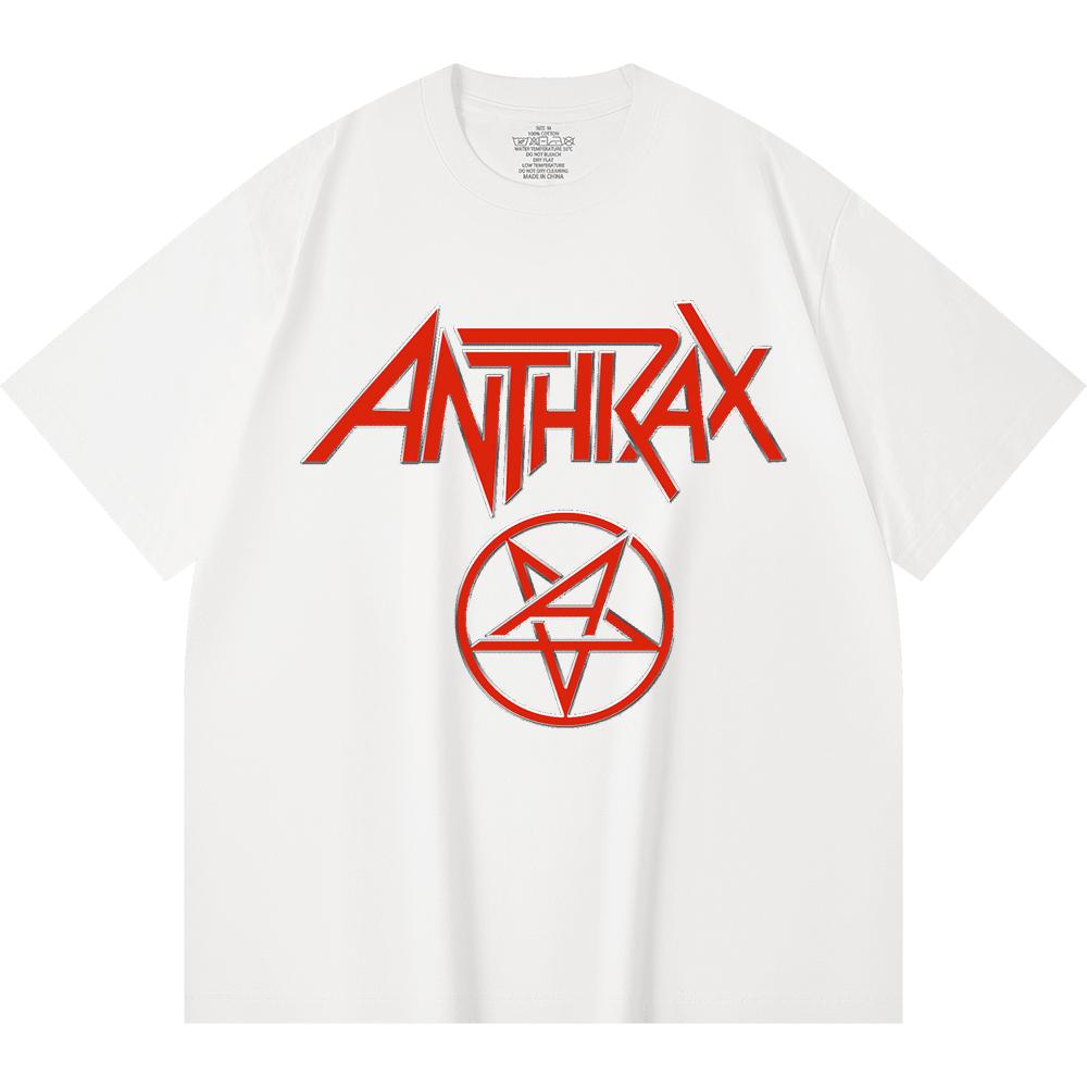 Хлопковая футболка плотностью 230 г/м² 100% Хлопок Heavy Metal Футболка с принтом рок-группы Популярная музыка Унисекс Тяжелая хлопковая футболка
