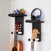 Guitar Wall Mount Hanger Shelf Pick Holder Wood Hook Electric Guitar Display Rack Personalized Guitar Decor