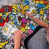 Персонализируемое покрывало для художественных проектов, DIY одеяло для раскрашивания с 24 маркерами, Раскрась свое собственное одеяло, 59" x Творчество и поделки для малышей 45"