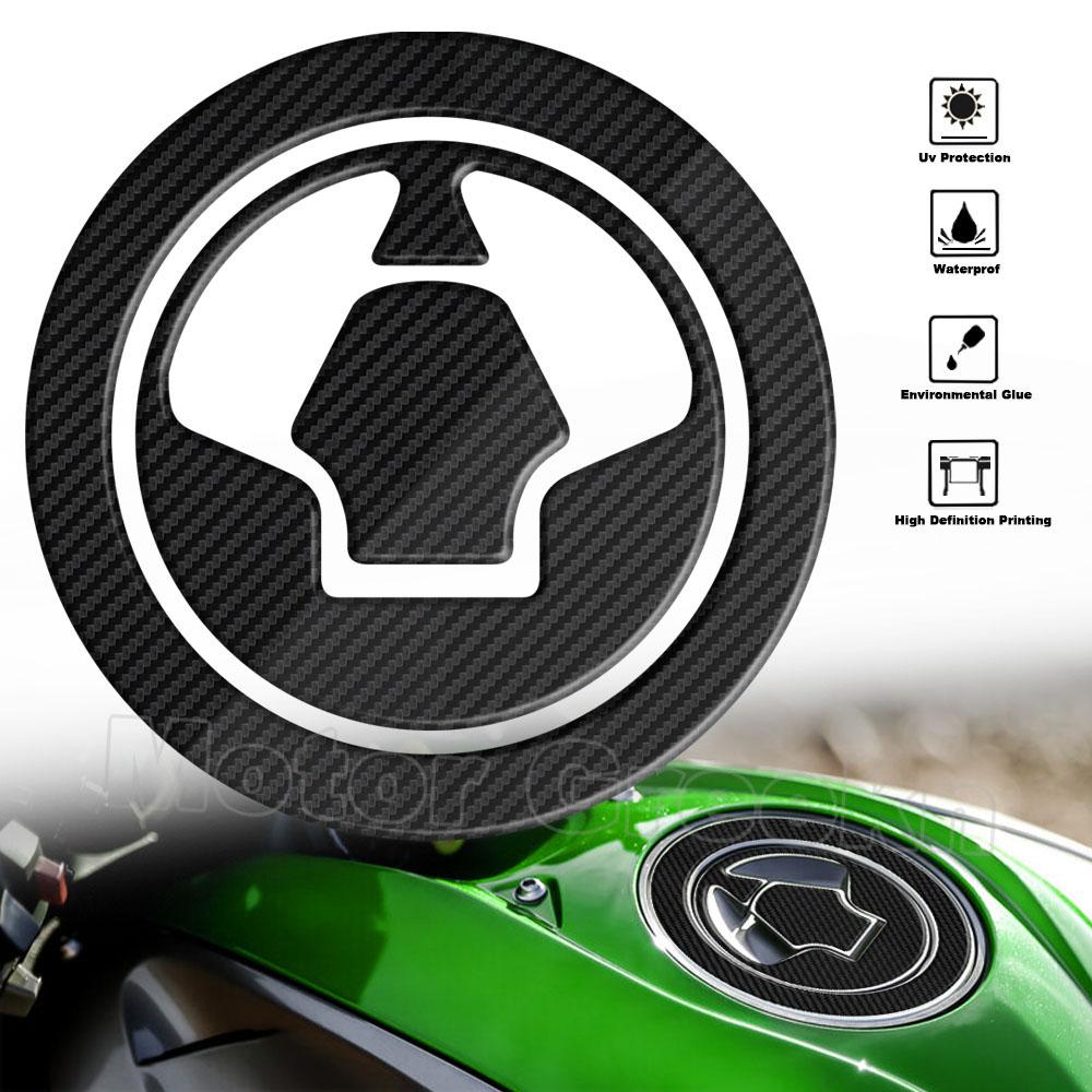 3D Carbon Fiber Motorcycle Fuel Tank Gas Cap Cover Protect Sticker Decal Accessori For Kawasaki Z750 Z1000 Ninja ZX-6R 1400