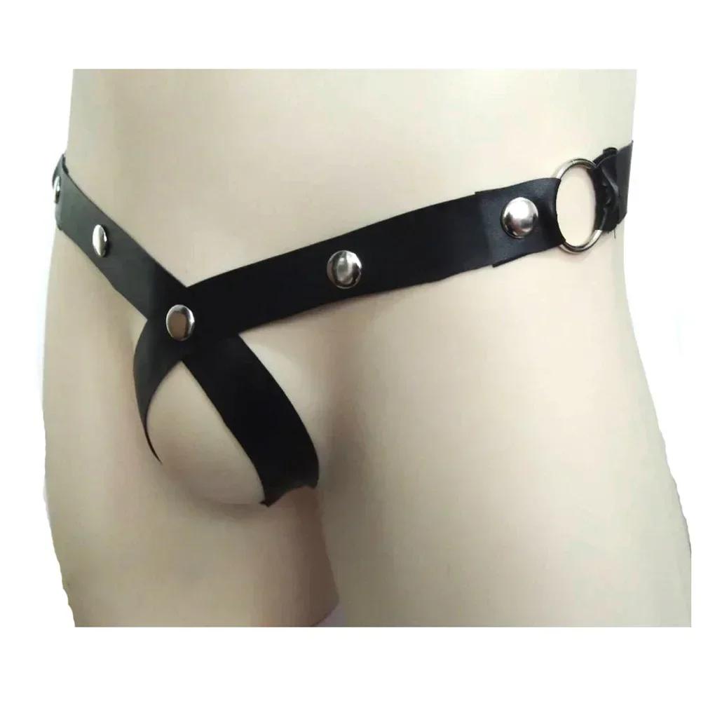 Мужские сексуальные стринги с отверстием спереди, без спинки, прозрачные кружевные стринги, эротические трусики с вырезами, однотонное нижнее белье с низкой посадкой, мужские трусы для геев